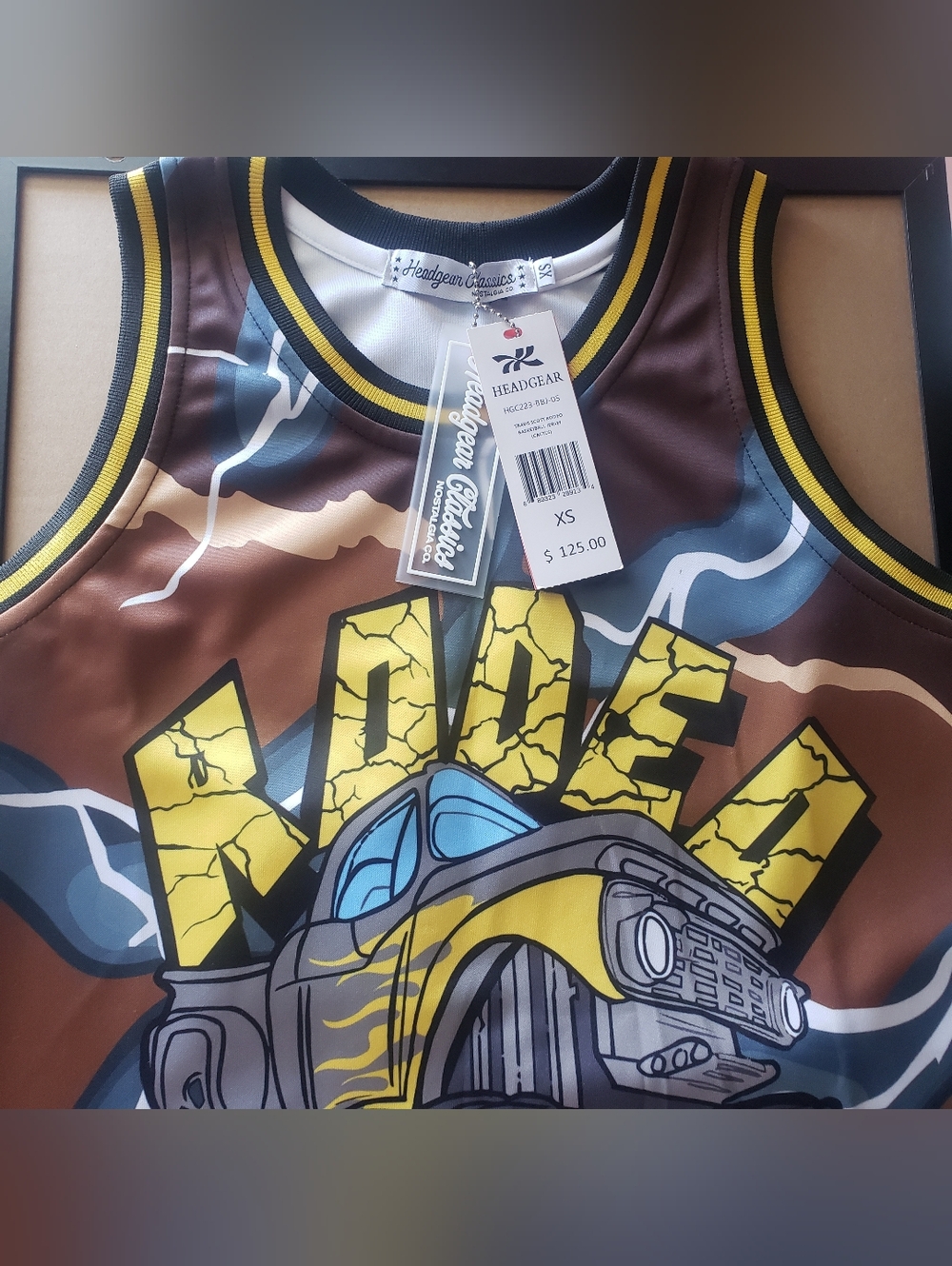 Headgear Classics Graphic Tank Top in Brown, Yellow, Blue